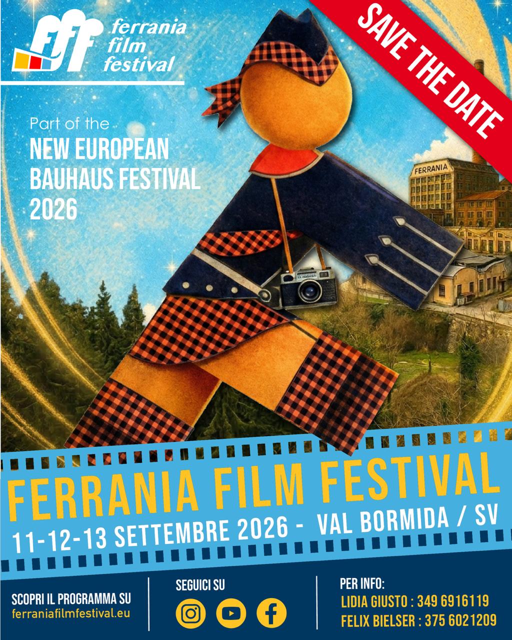 Parte il Ferrania Film Festival, il progetto culturale che dall’11 al 13 settembre riporta in Val Bormida la comunità della pellicola